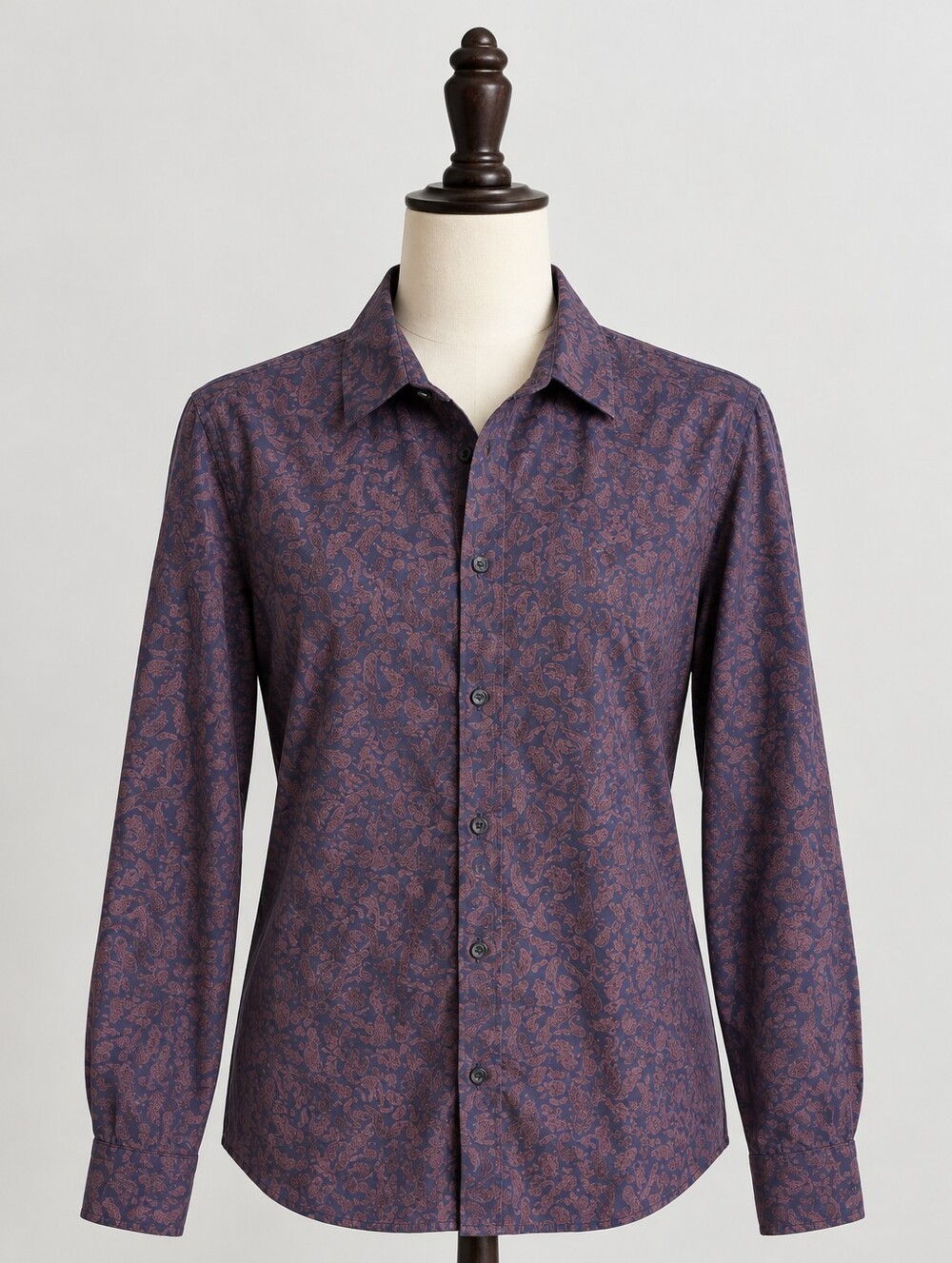 H&M Slim Fit Paisley Button-Up Shirt - US M
